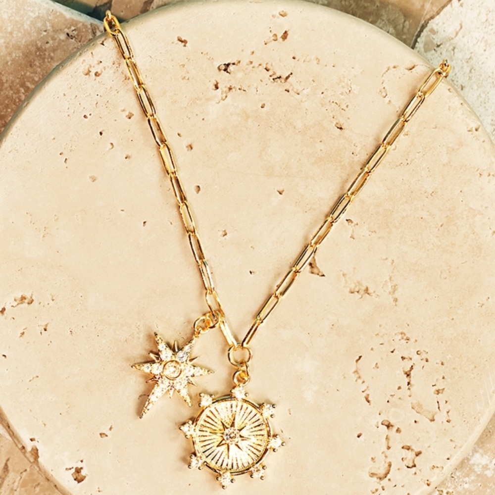 Jennifer Miller Starburst Charm Necklace